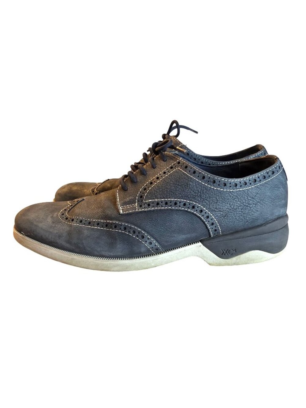 Johnston & Murphy XC4 Elkins Wingtip Oxford Blue Nubuck Waterproof Men 9.5